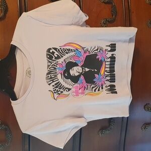 Ladies Jimi Hendrix Cropped Tee sz XL